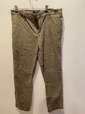 Nautica Womens Olive Green Straight Chino Pants Size 8
